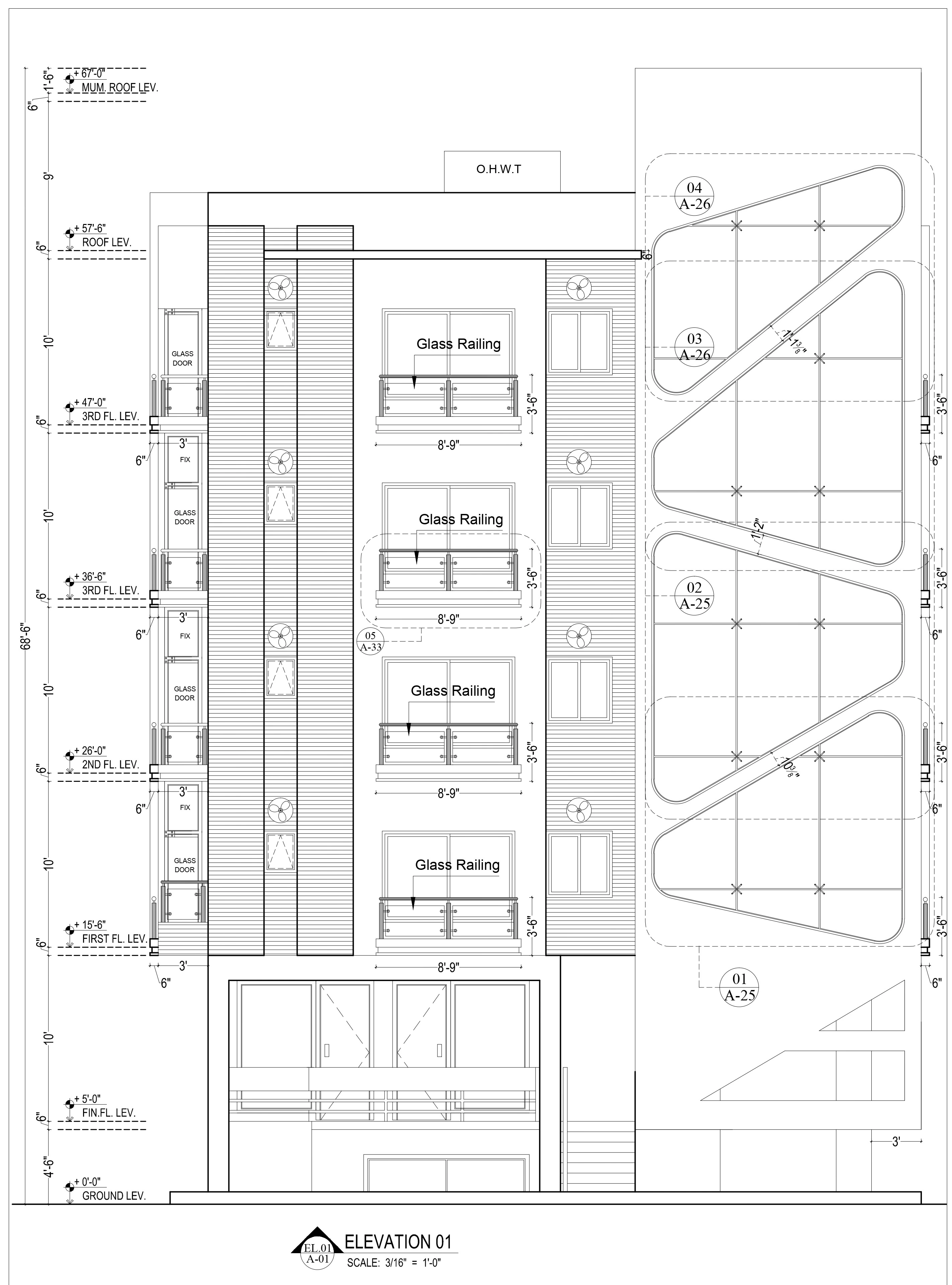 Front elevation for Central Avenue Mixed-Use