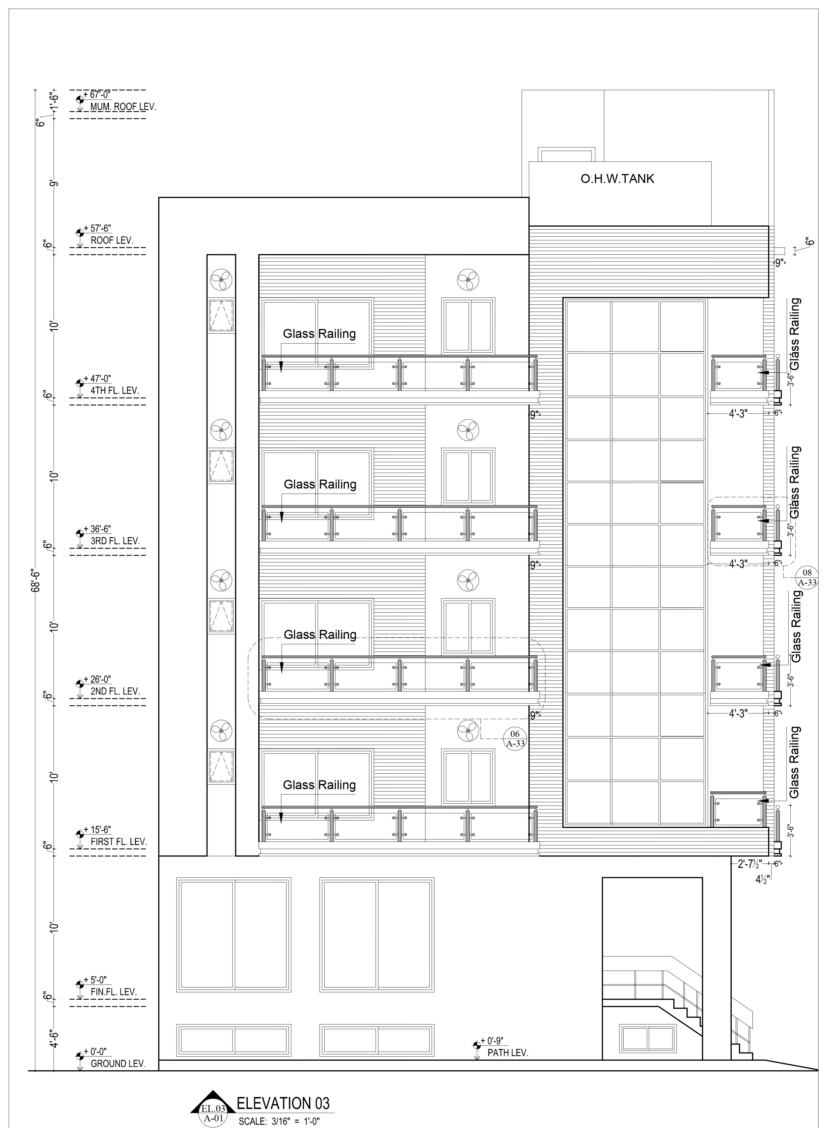 Rear elevation for Central Avenue Mixed-Use