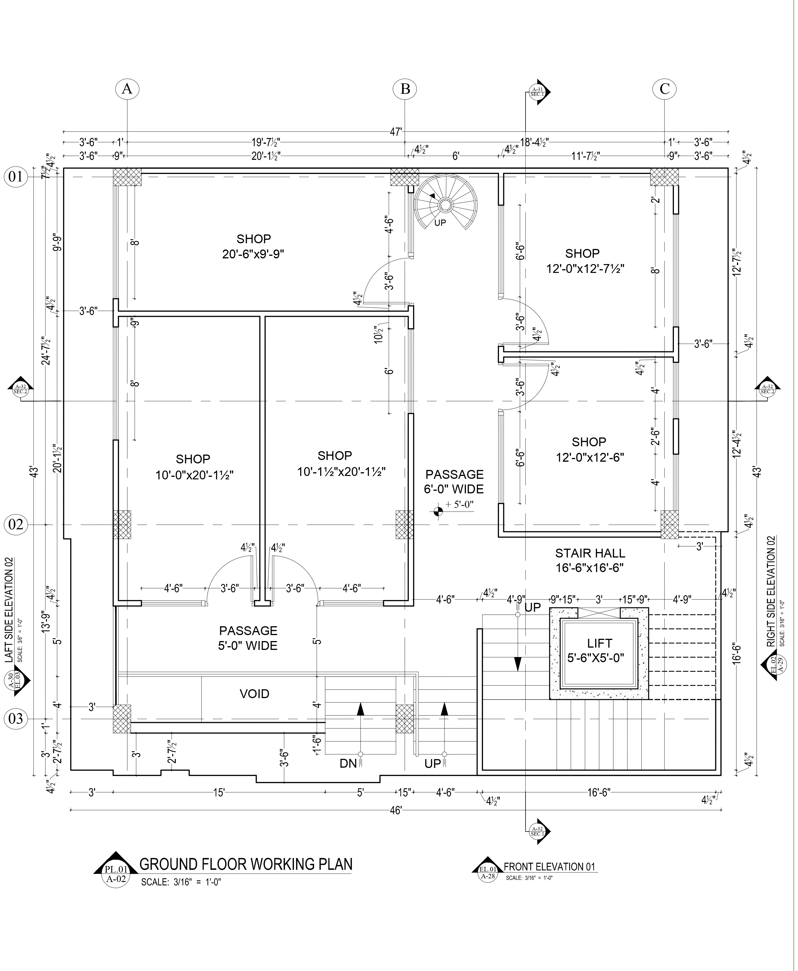 Ground-floor plan for Central Avenue Mixed-Use
