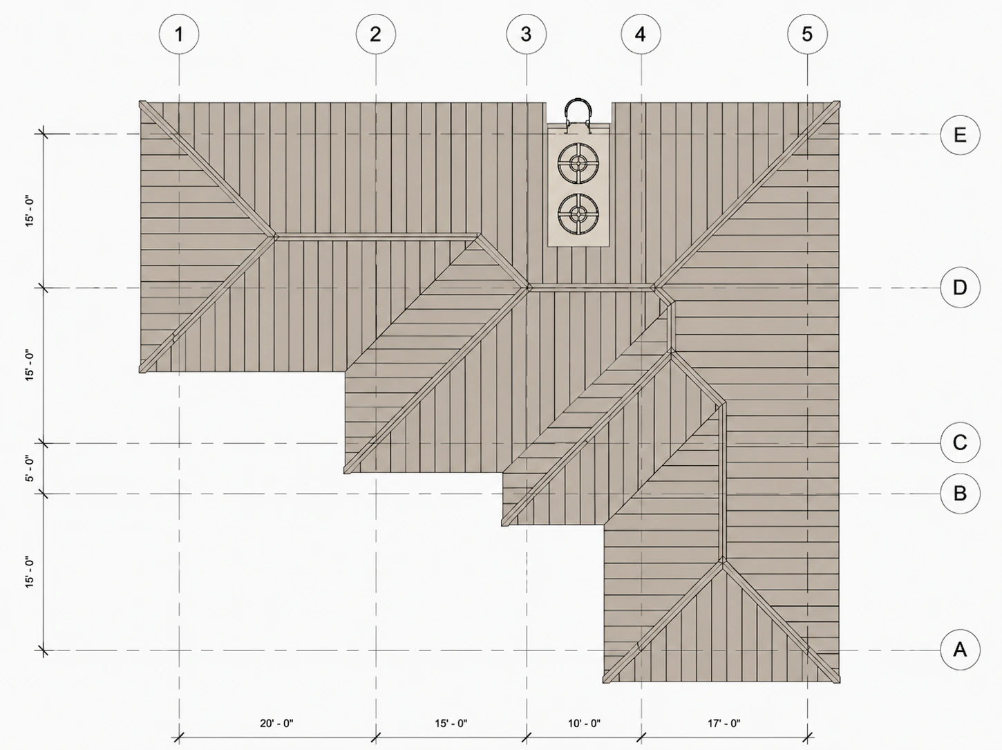 Roof plan for Garden Portico Villa