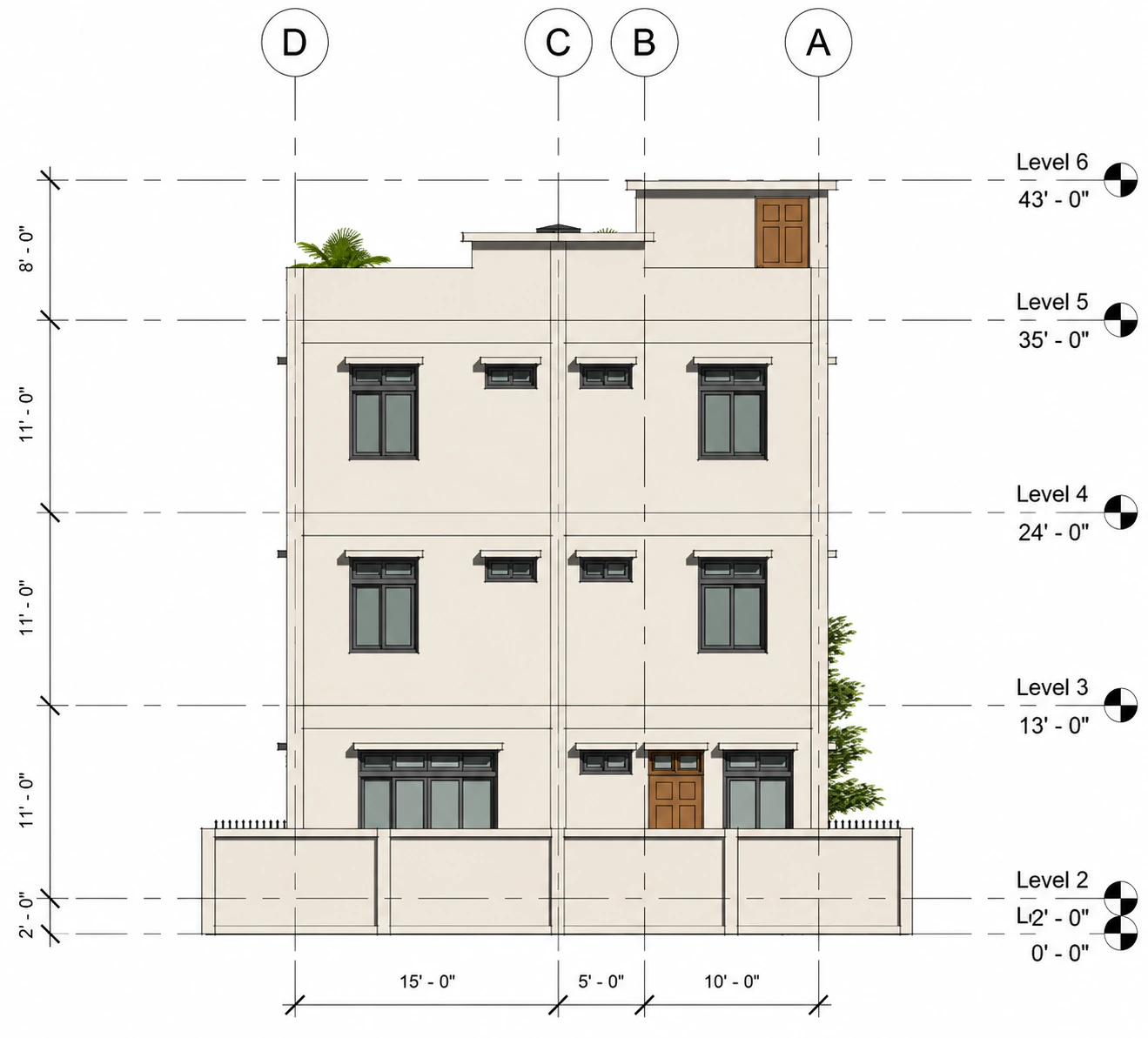 Rear elevation for Lattice Screen House