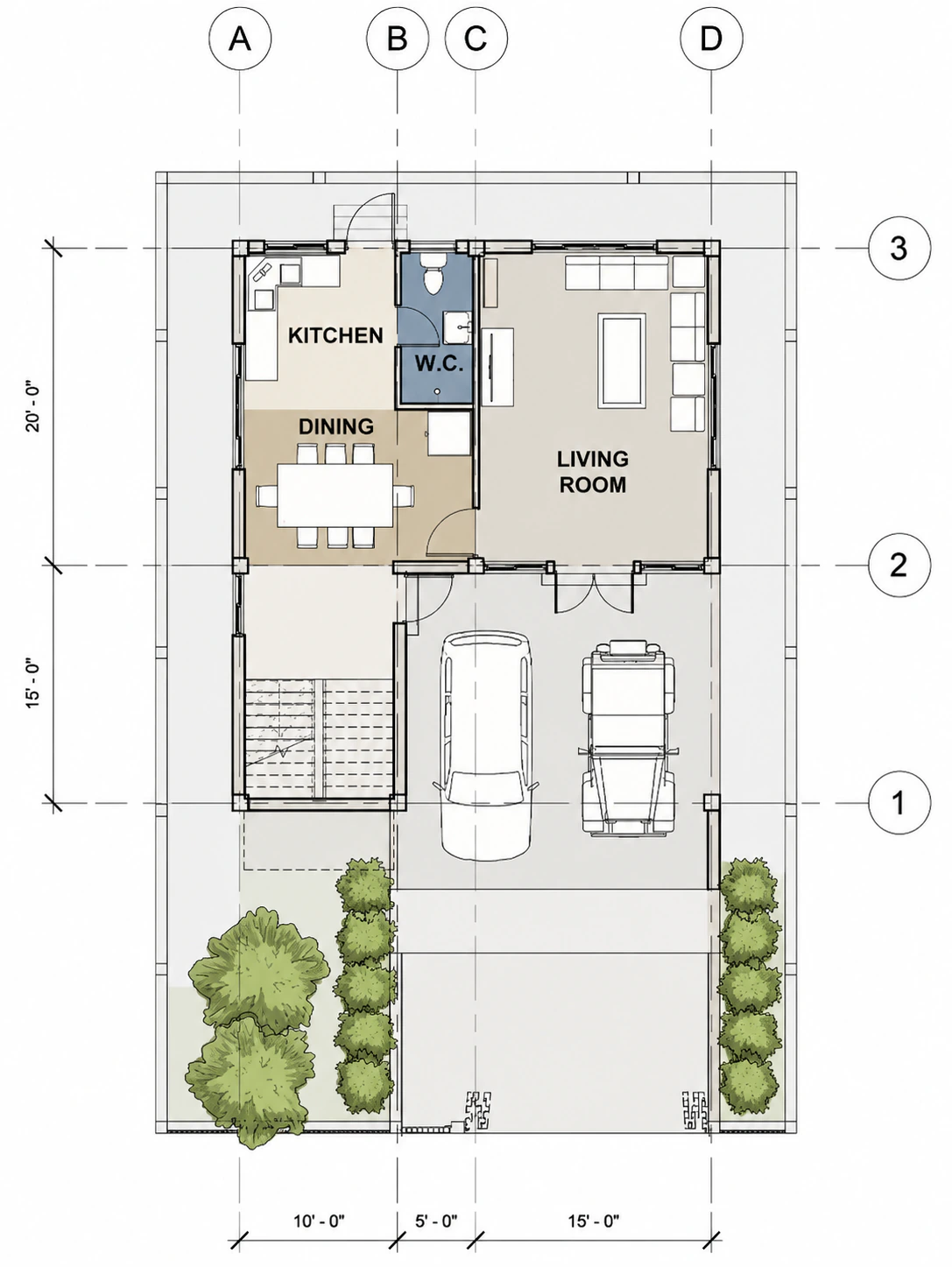 Ground-floor plan for Lattice Screen House