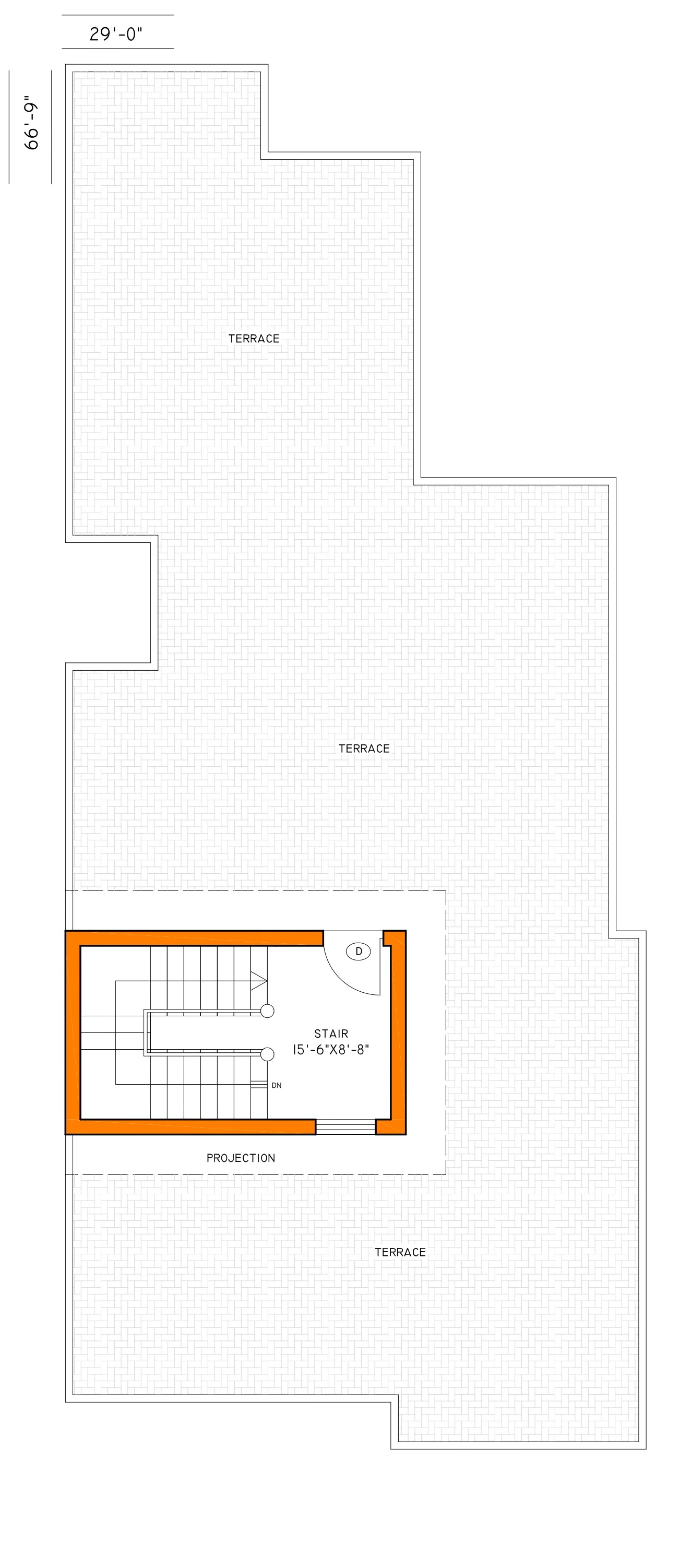 Rooftop plan for Orchard Family Residence Plans