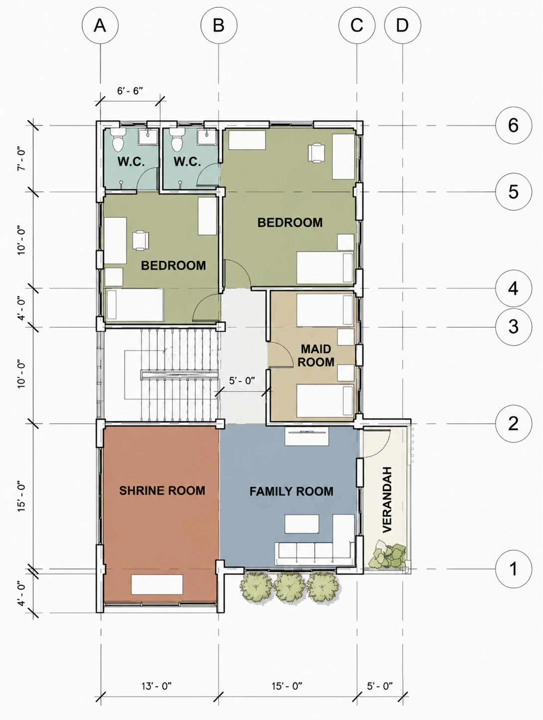 First-floor plan for Terrace Line Residence