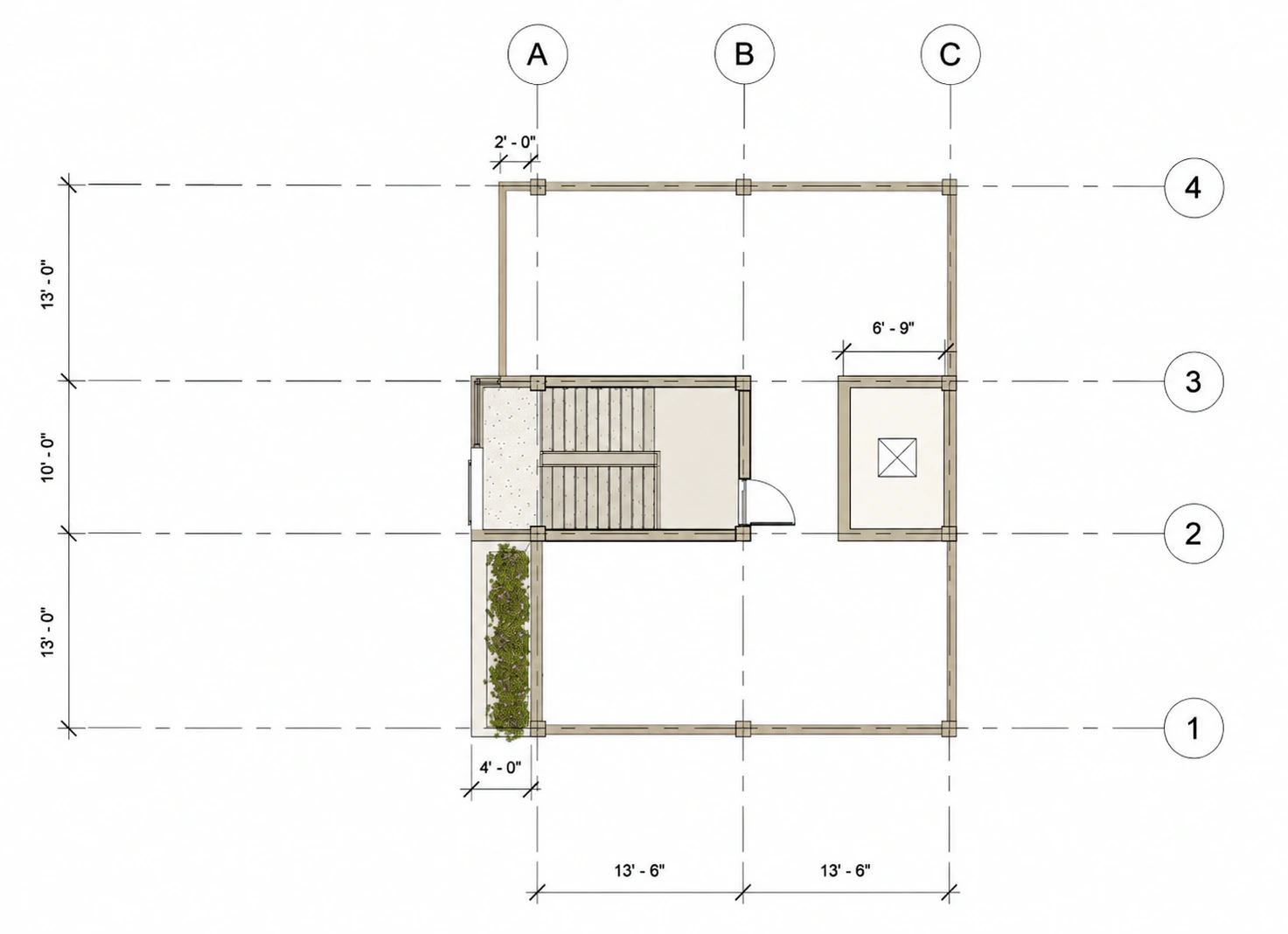 Roof plan for Twin Bay Residence
