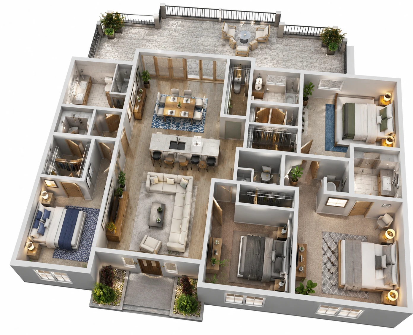 Four-bedroom floor plan for Grandview Terrace Residence