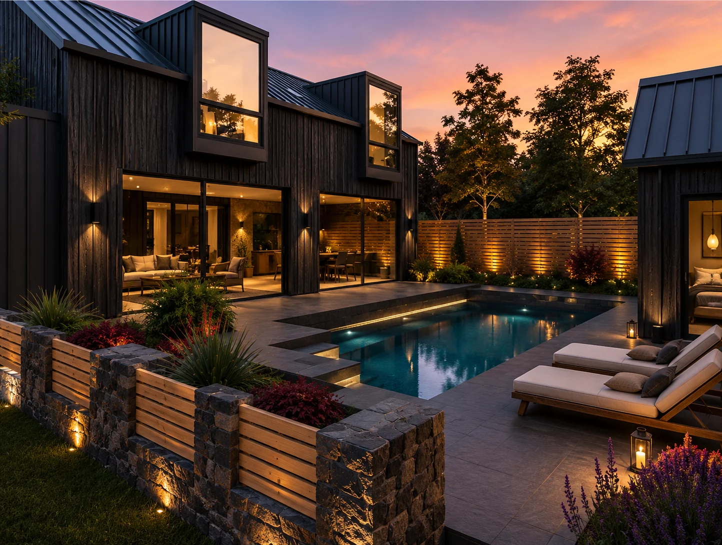Pool courtyard for Blackwood Courtyard House