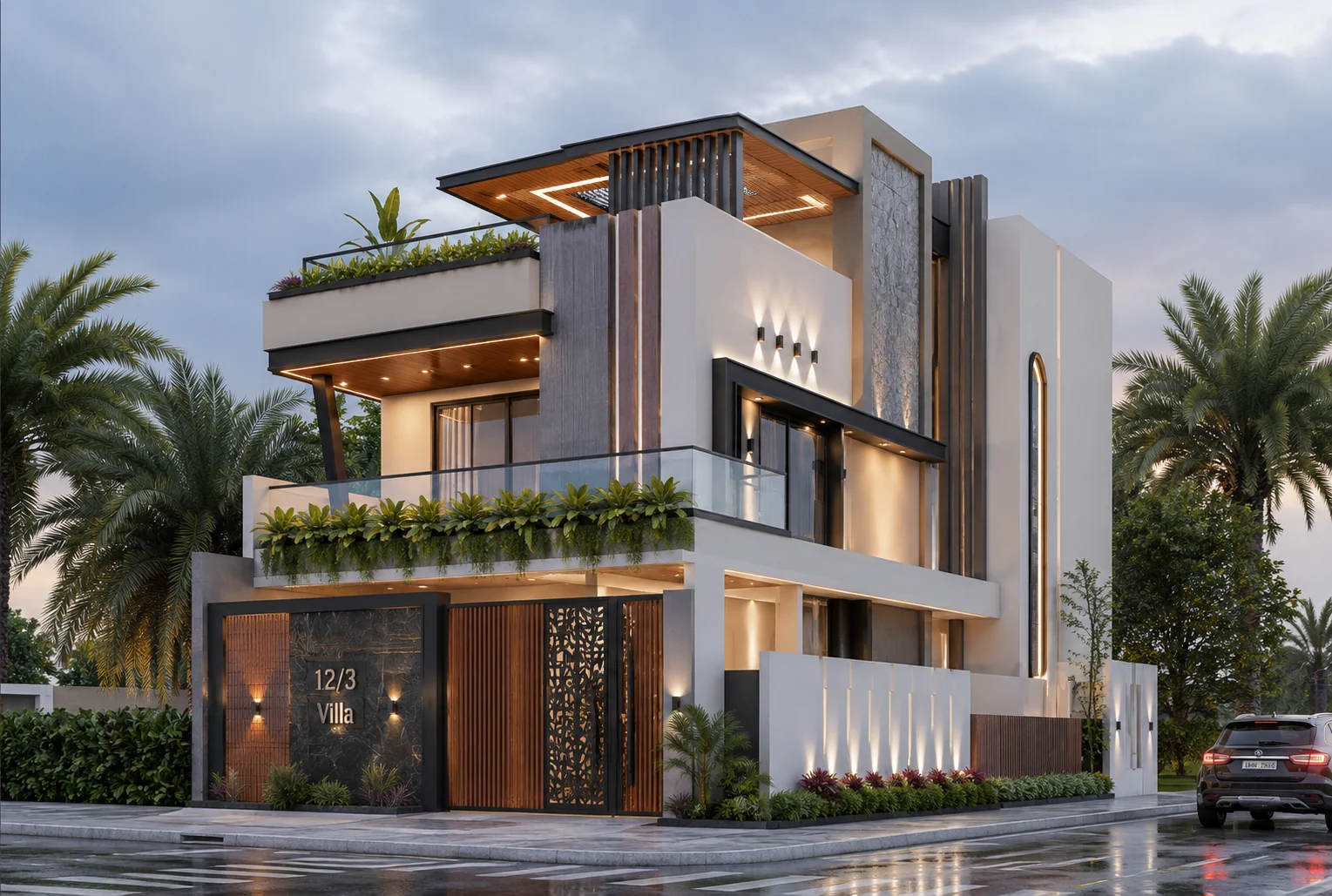Street corner view for Canopy Villa