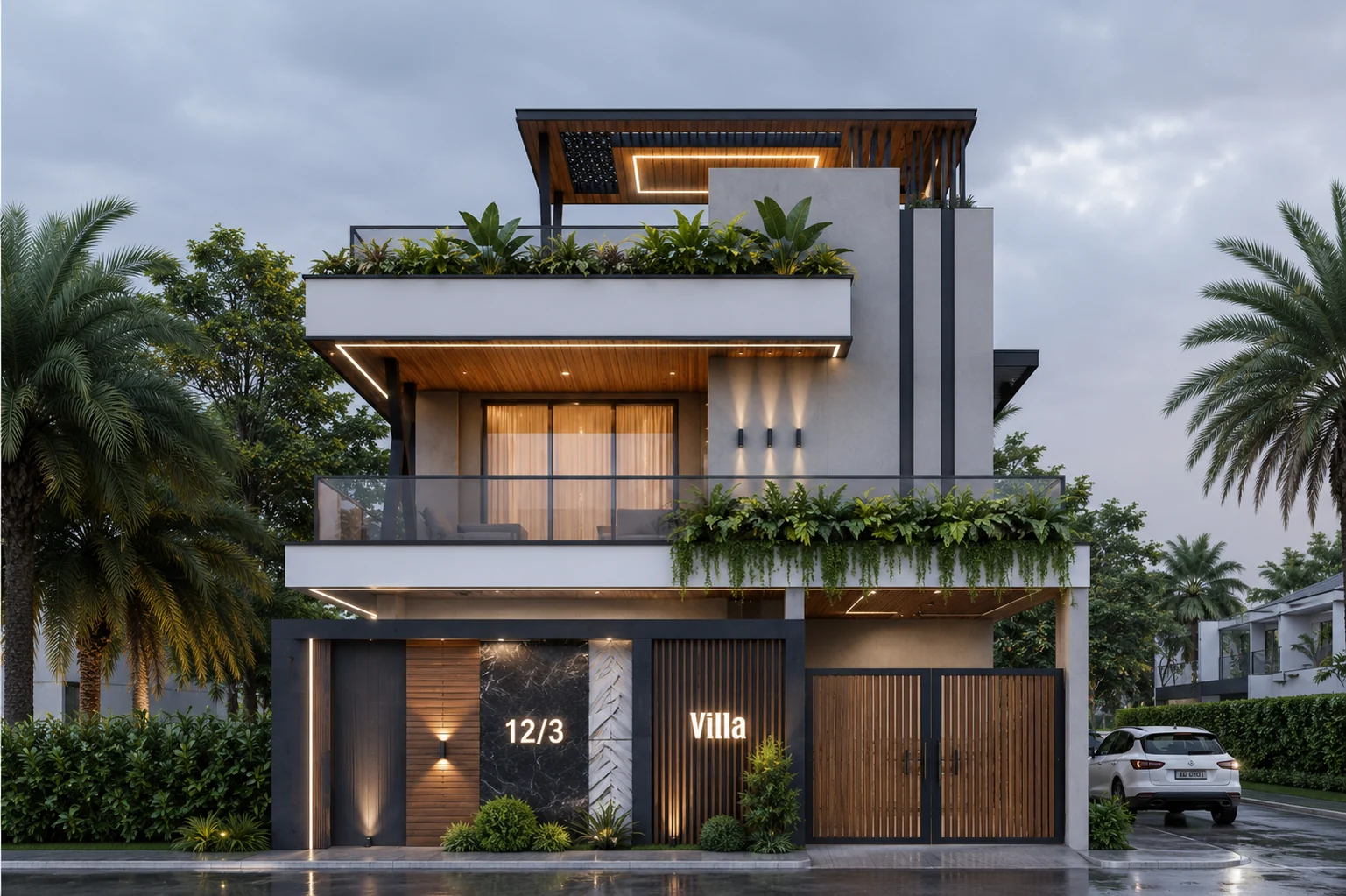 Main elevation for Canopy Villa