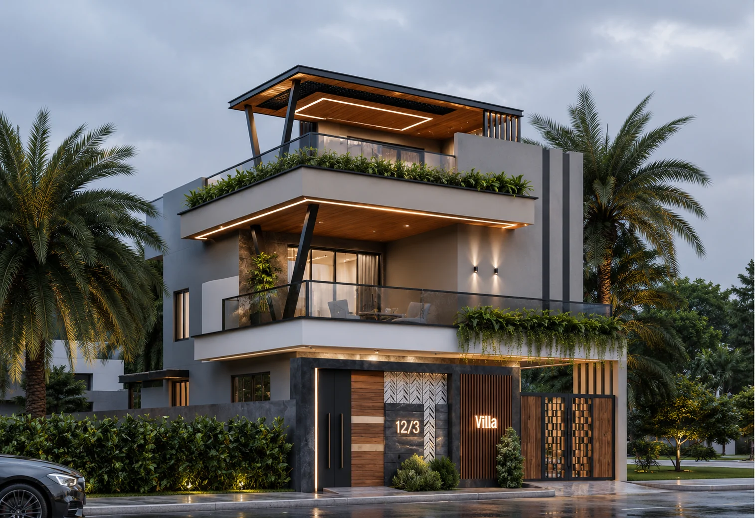 Terraced facade for Canopy Villa