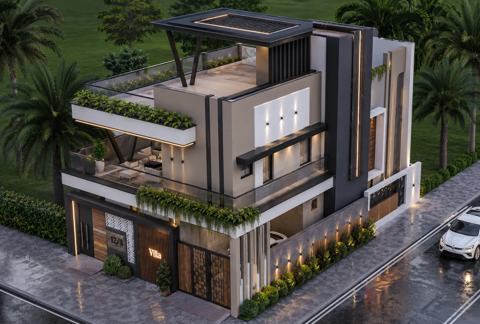 Aerial corner view for Canopy Villa