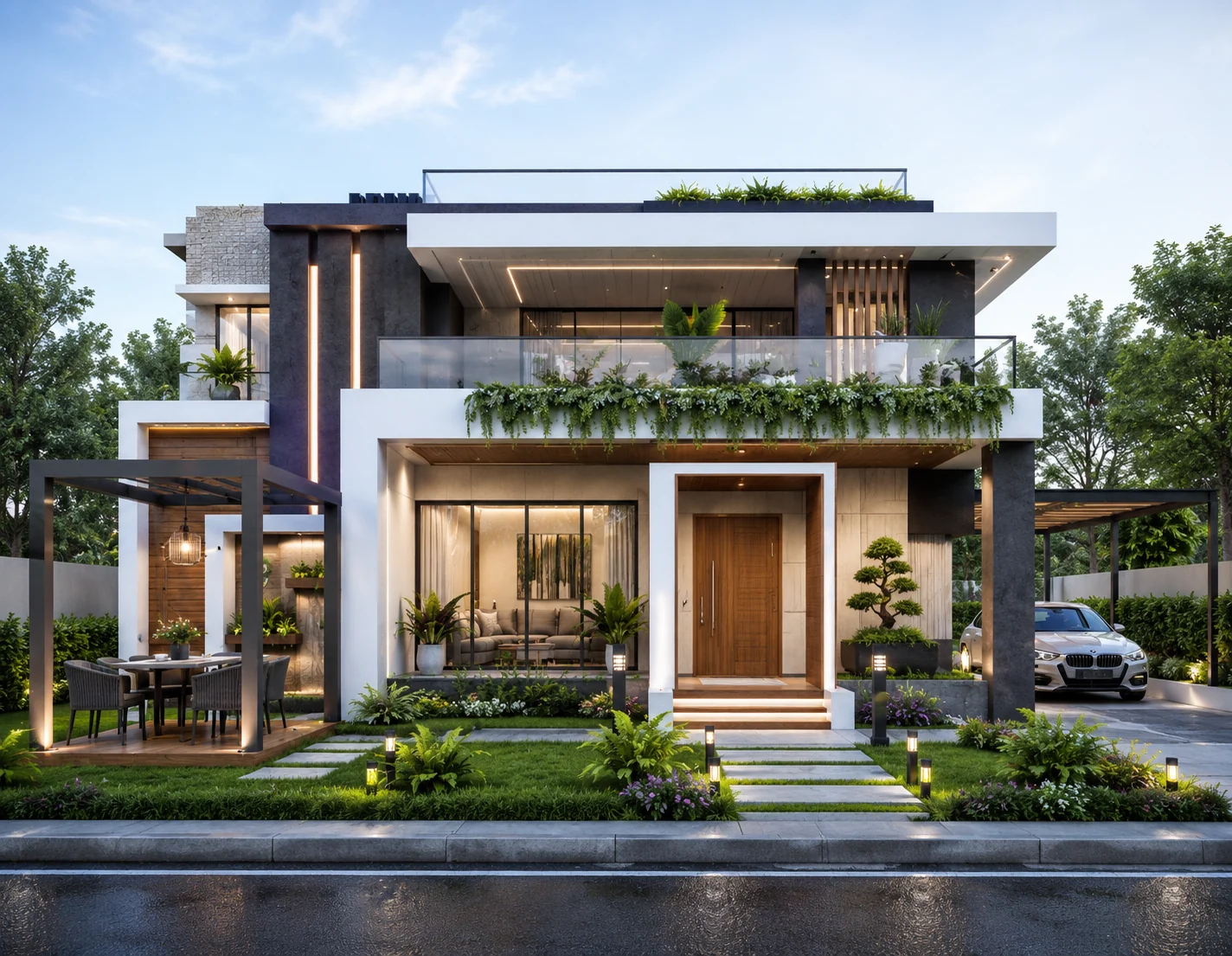 Street front view for Cedar Frame House