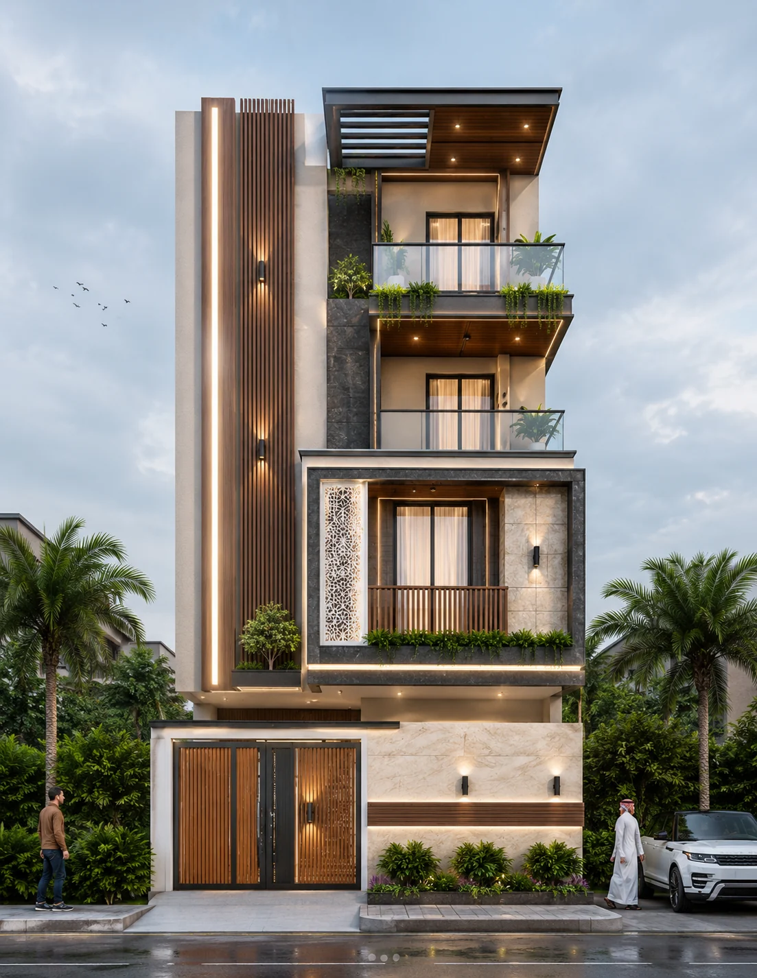 Main front elevation for Frame House