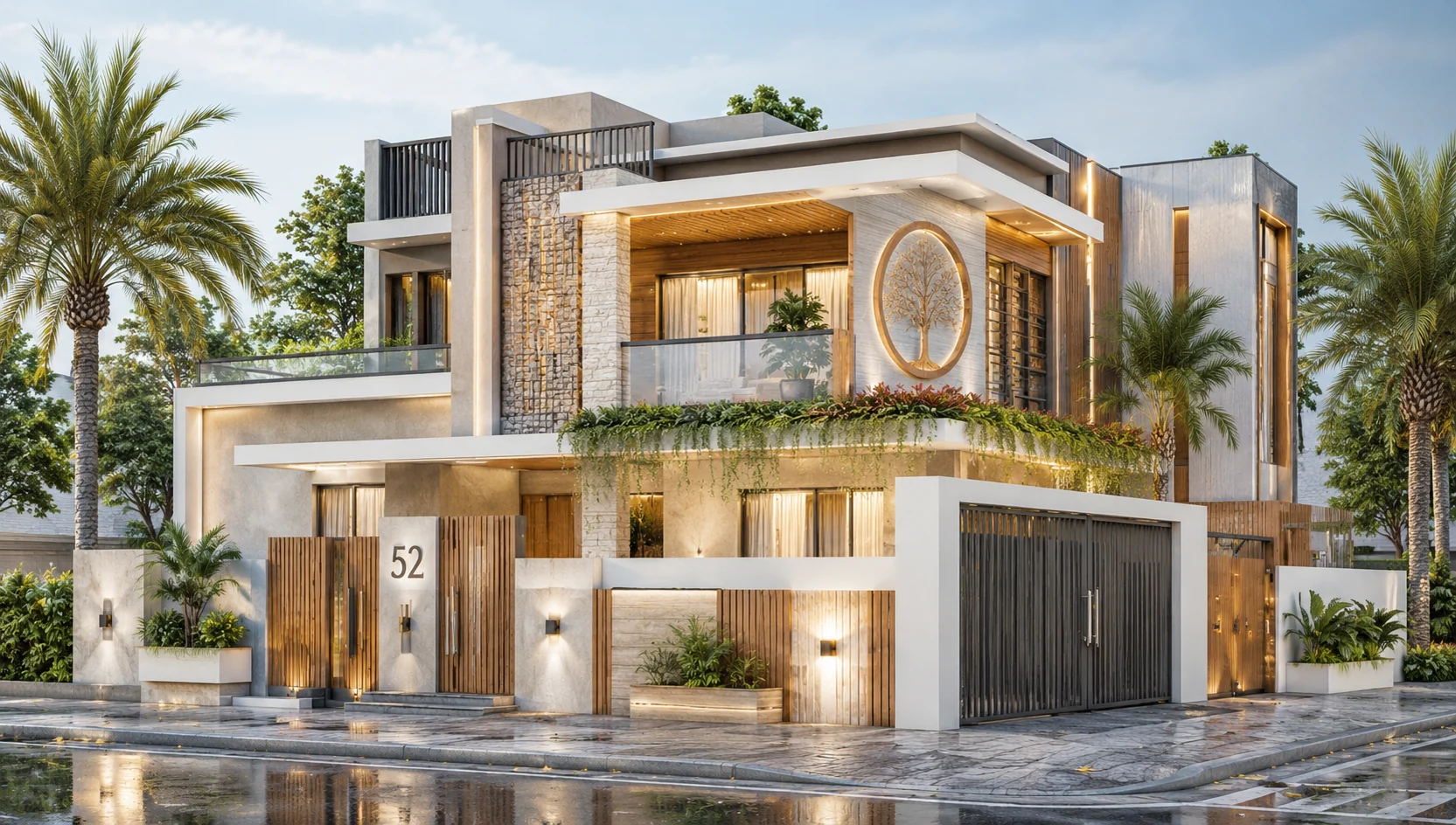 Front corner view for Halo Residence