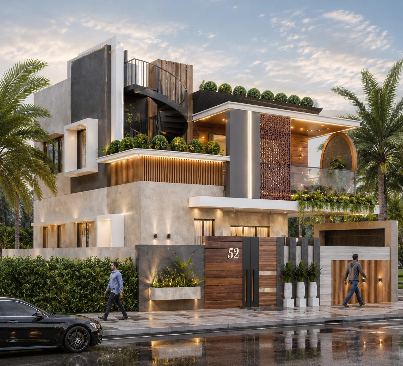 Side corner view for Halo Residence