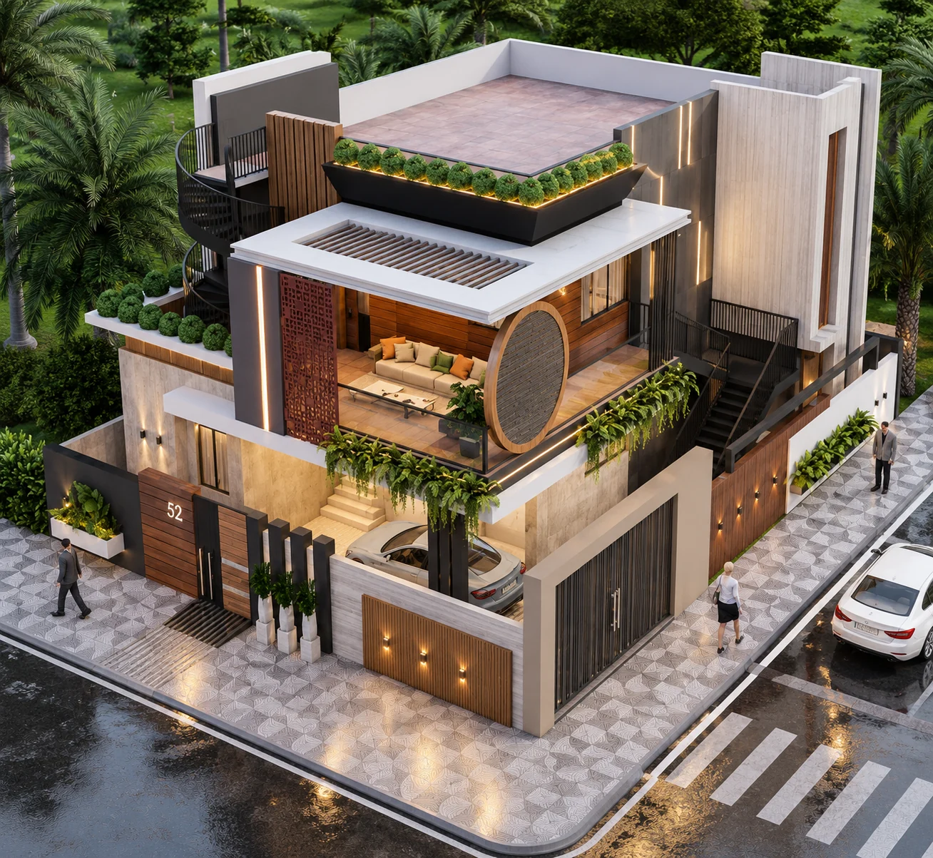 Aerial corner view for Halo Residence