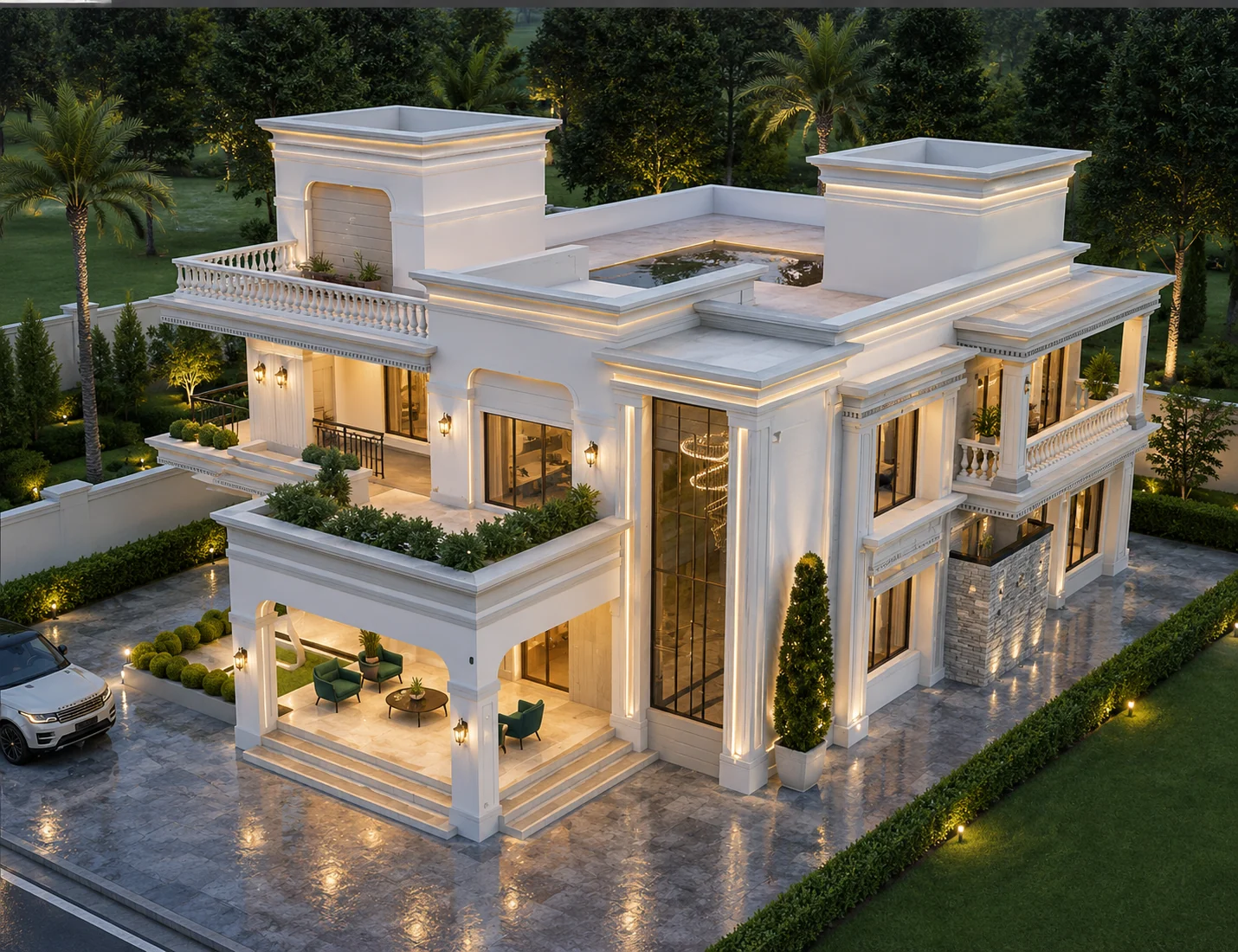 Aerial corner view for Ivory Crest Villa