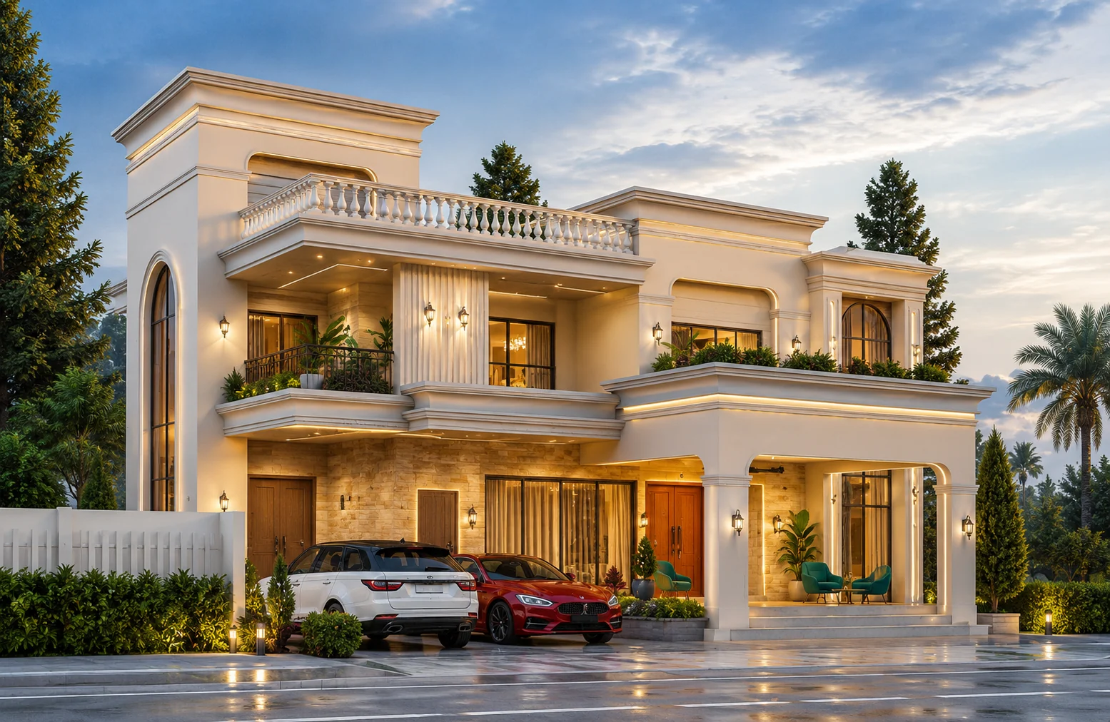 Driveway corner view for Ivory Crest Villa