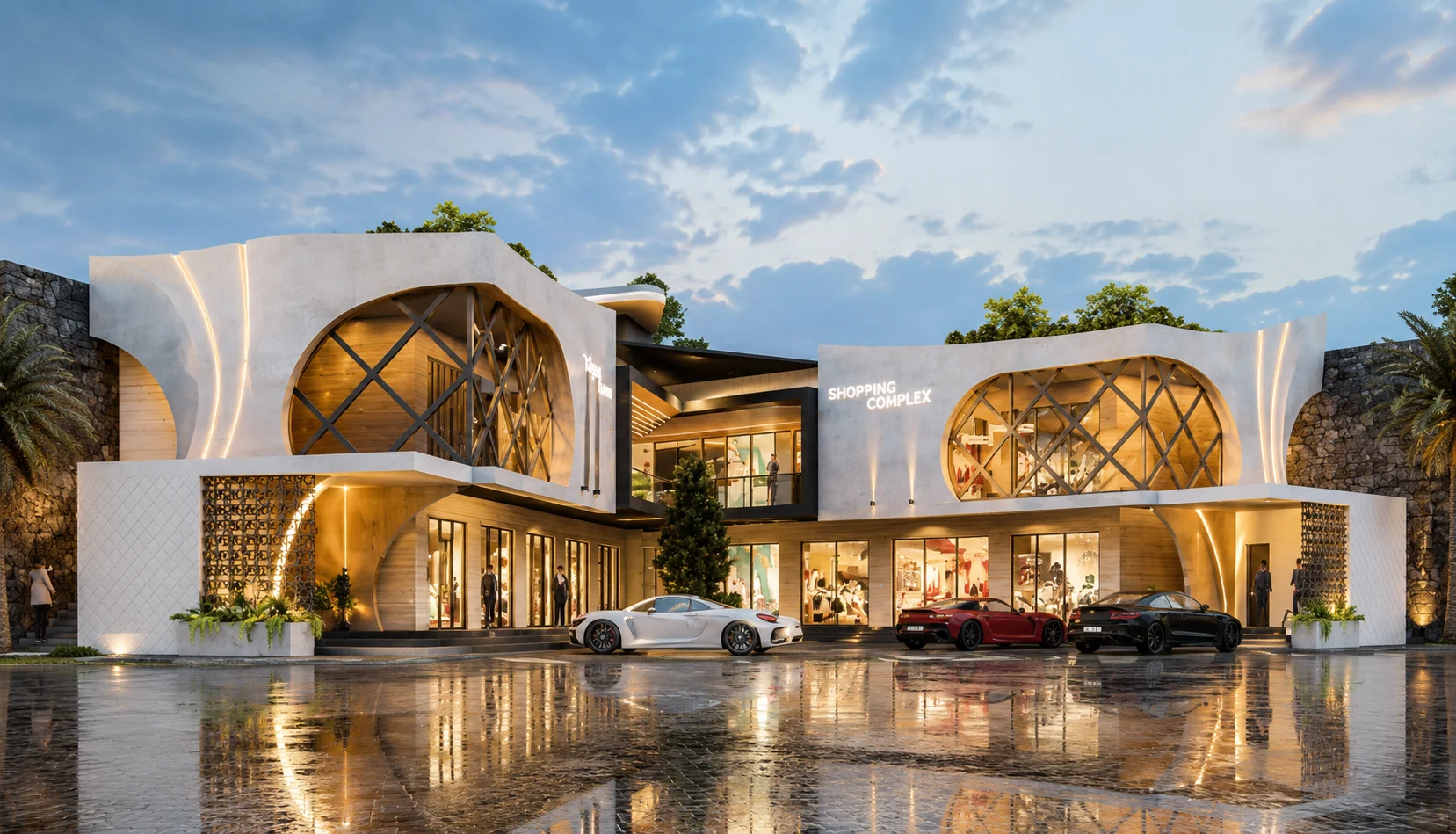 Day front elevation for Lattice Court Pavilion