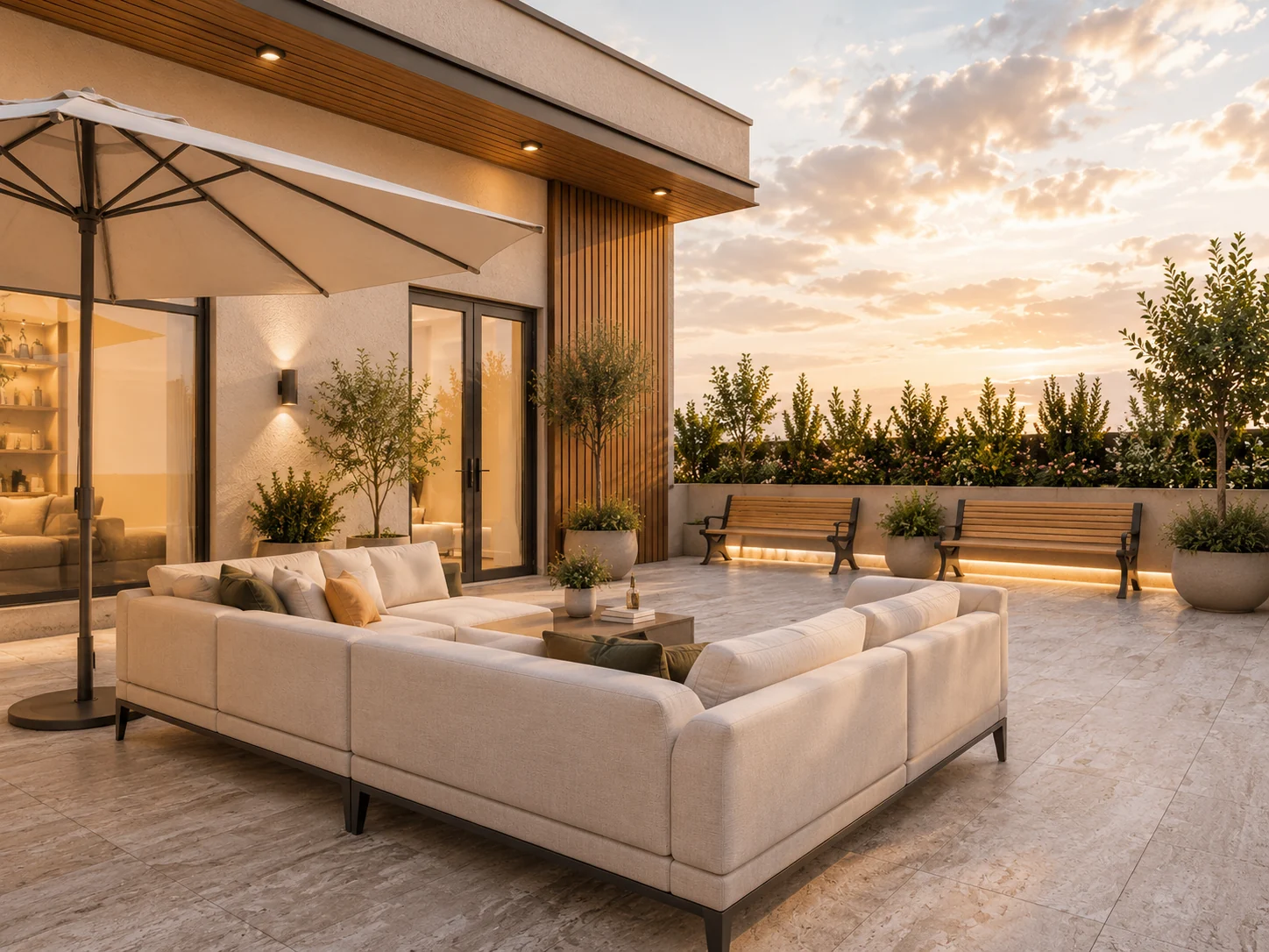 Rooftop terrace for Stoneveil Residence