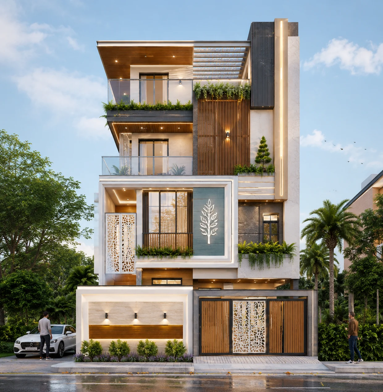 Front elevation for Verdure Vertical House