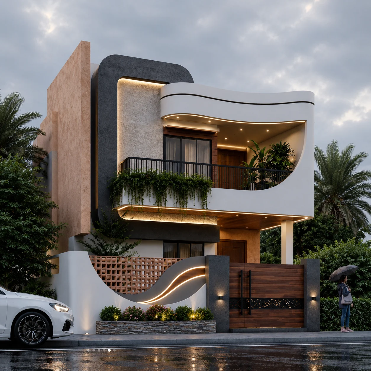 Side perspective for Wave House