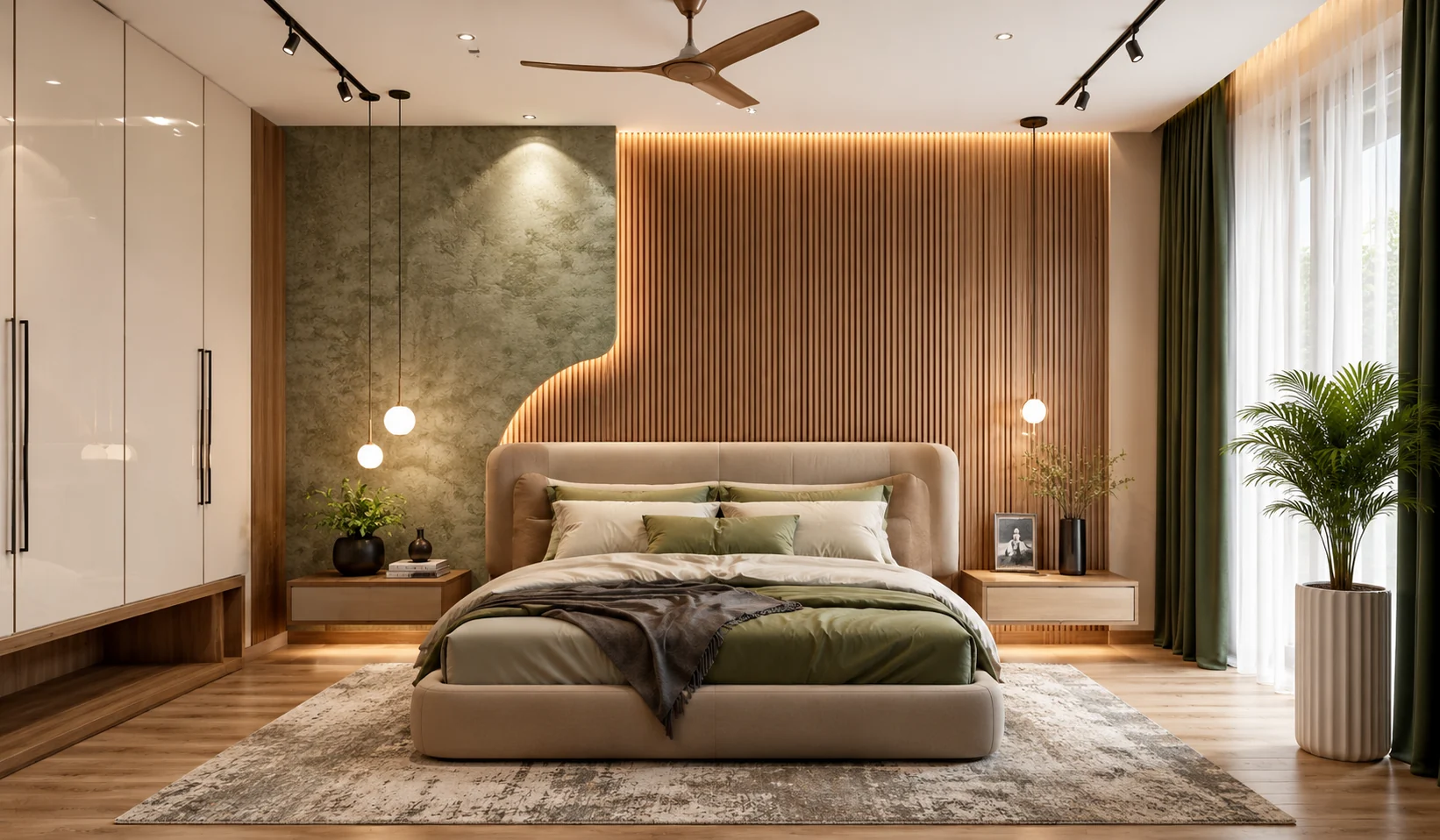 Primary bedroom for Autumn House Interior