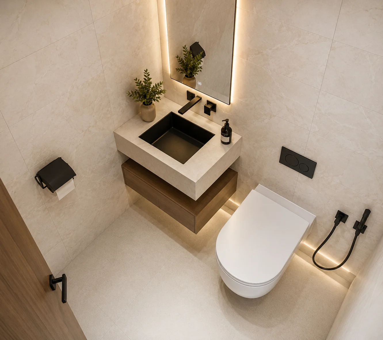 Powder room for Nexora Staff Lounge