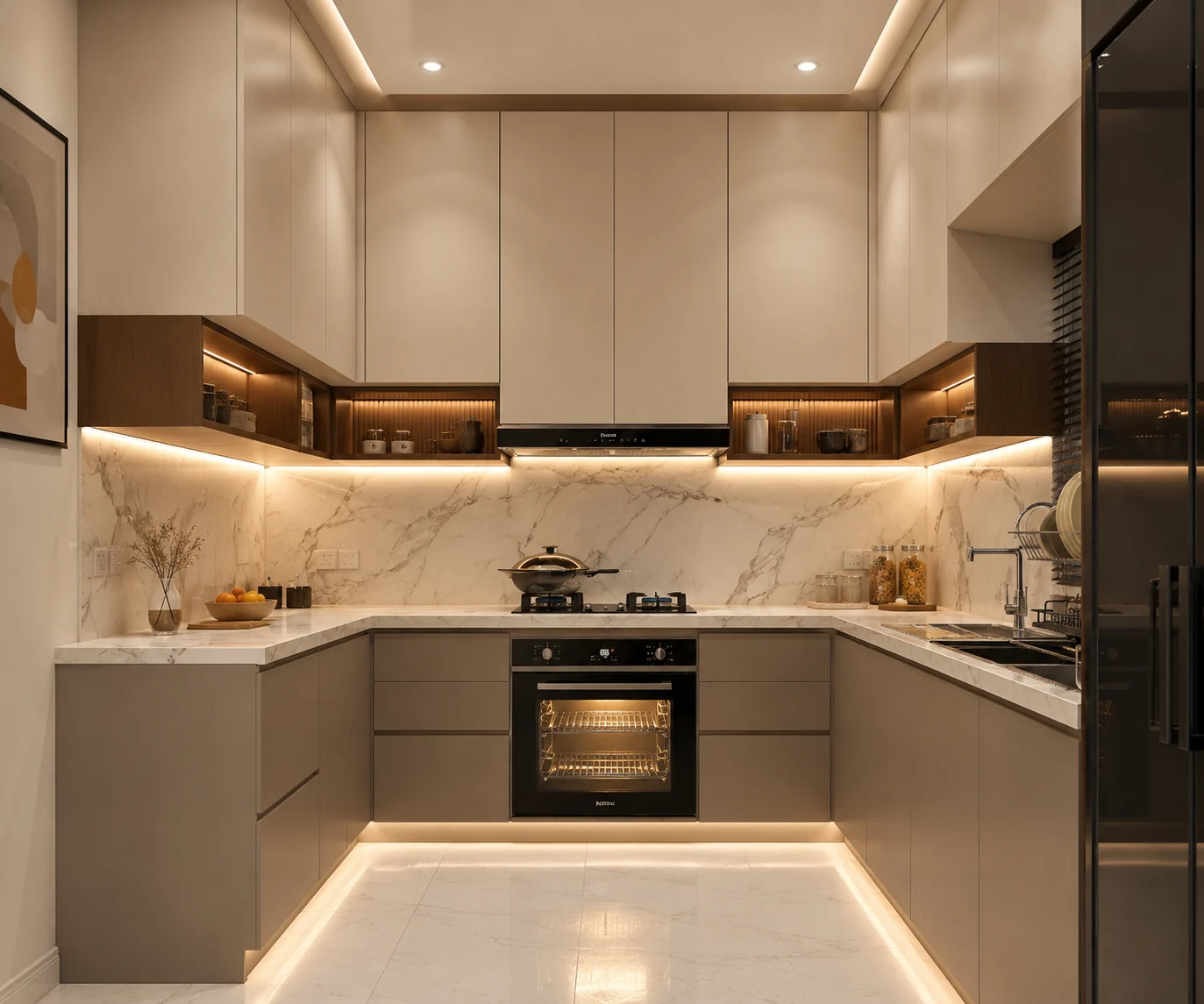 Cooking wall for Quartzline Kitchen