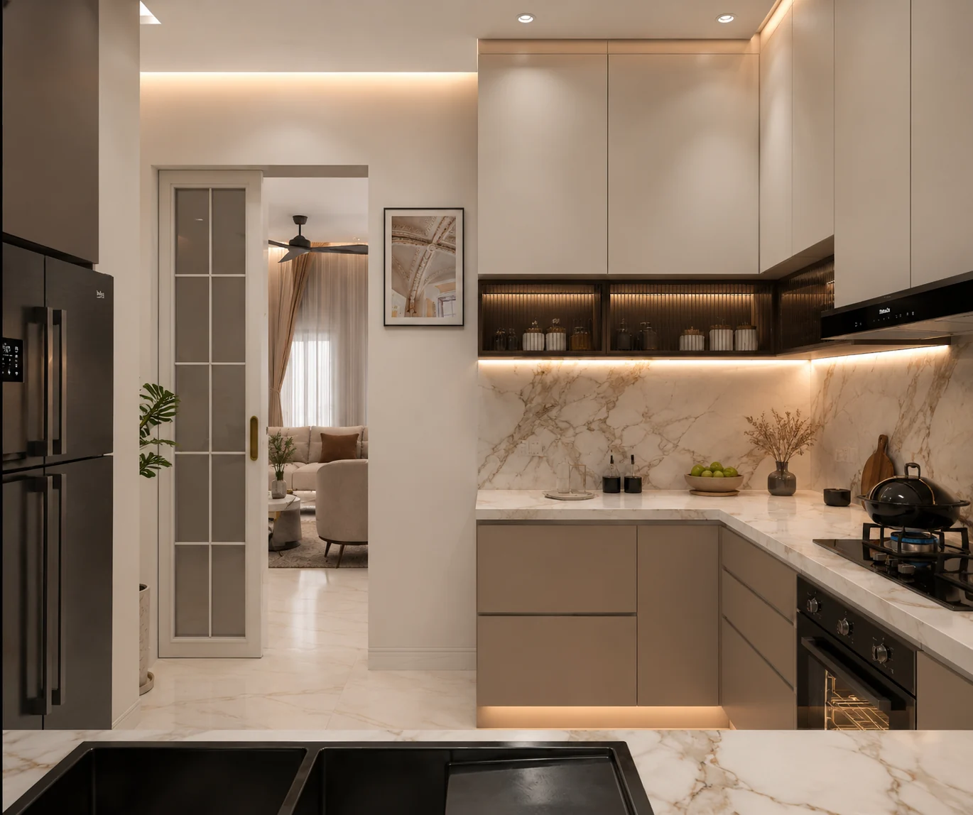 Kitchen entry view for Quartzline Kitchen