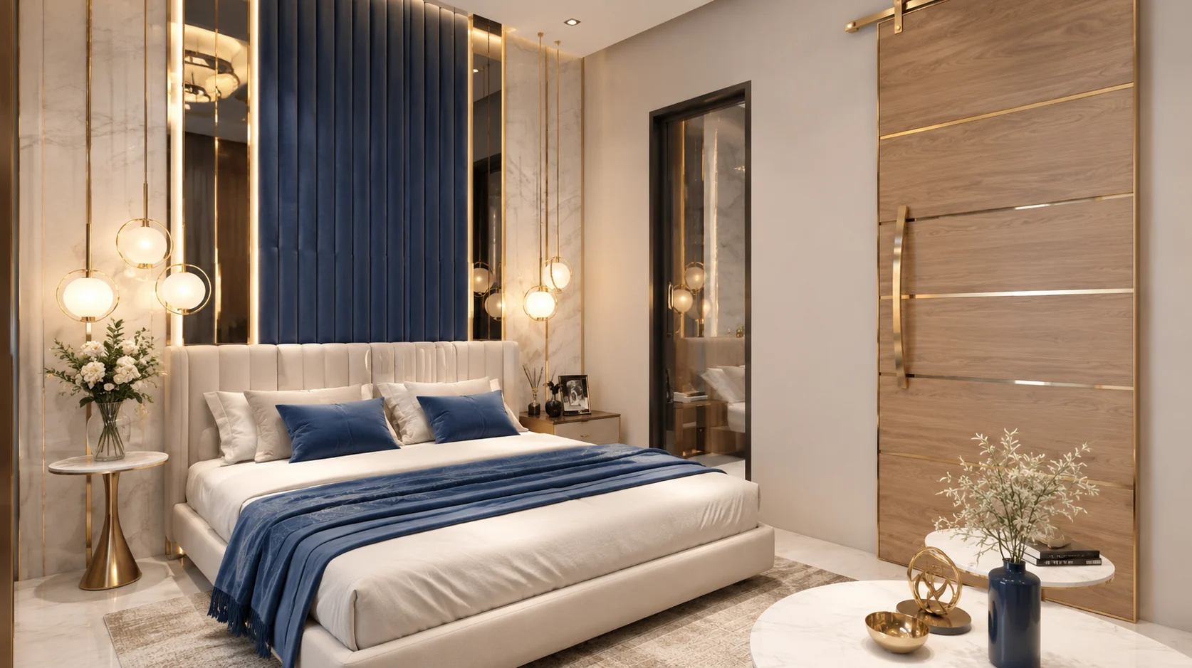 Bedroom overview for Sapphire Bedroom