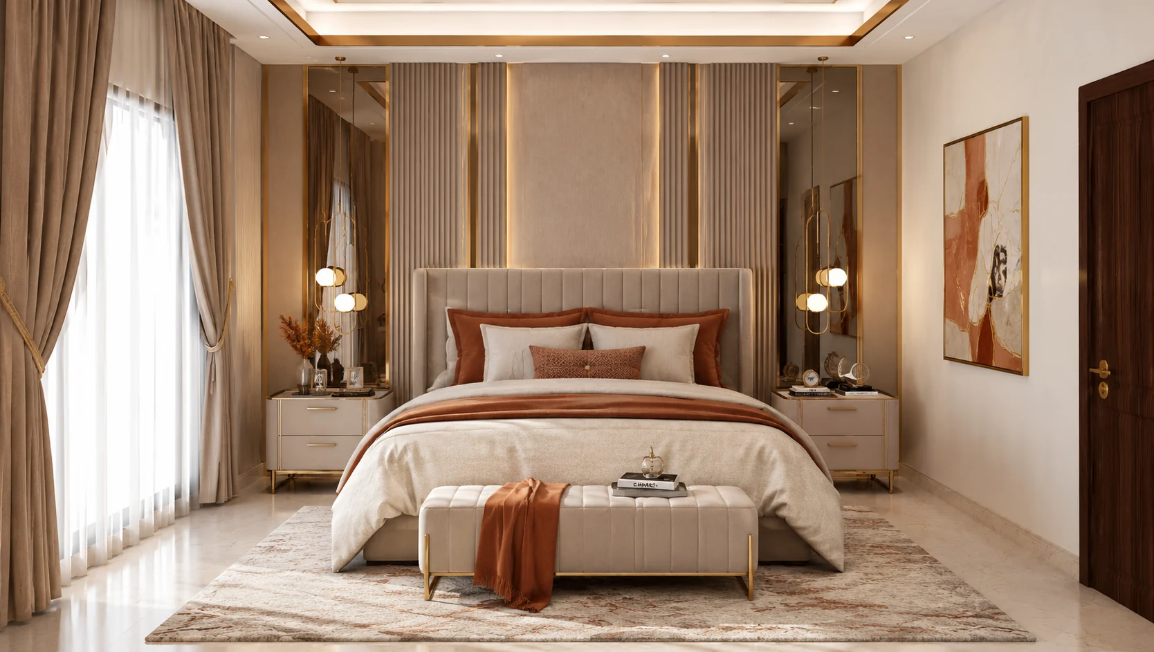 Bedroom overview for Terracotta Bedroom